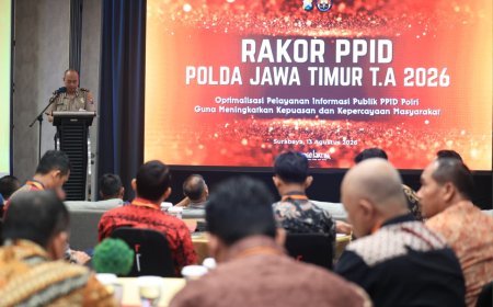 Rakor PPID Polda Jatim 2026 Perkuat Kepercayaan Publik melalui Keterbukaan Informasi