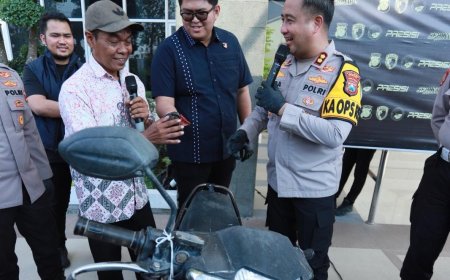 Polres Gresik Ungkap Curanmor, Seorang Petani Balongpanggang Senang Motornya Kembali