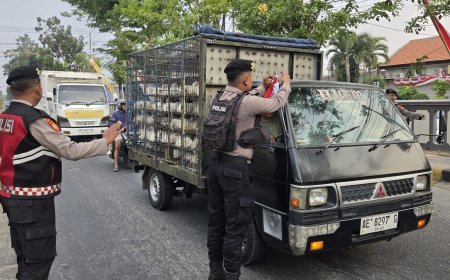 Sambut HUT ke-81 RI, Polres Madiun Semarakkan Jalanan dengan Merah Putih